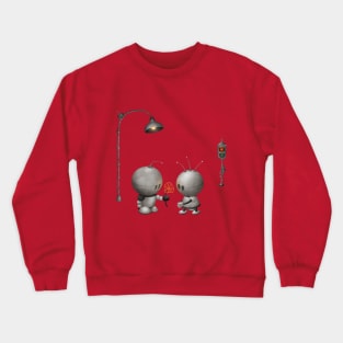 Robots In Love (Transparent) Crewneck Sweatshirt